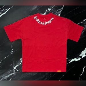 NEW Capn On Melrose Puffers & Sippers Red T Shirt Sz 3XL Old English Logo